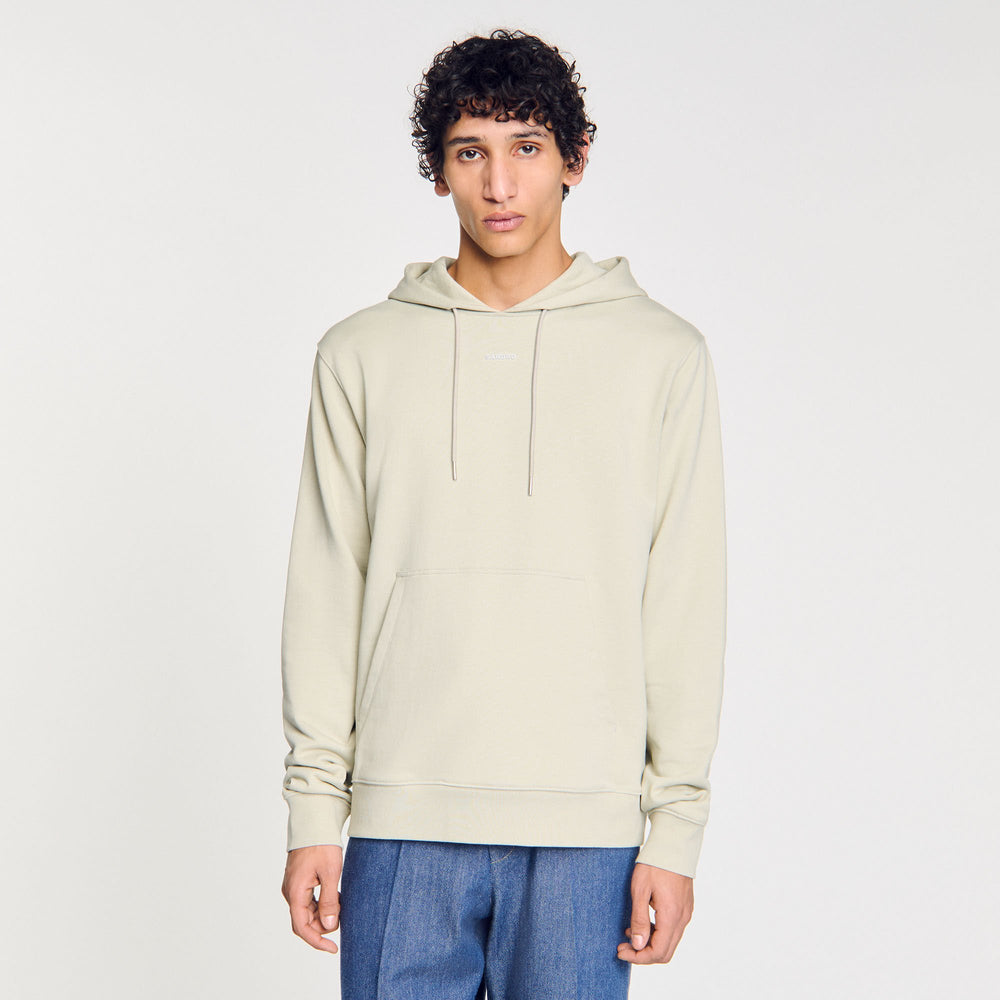 Sandro / Logo hoodie Light Kaki.