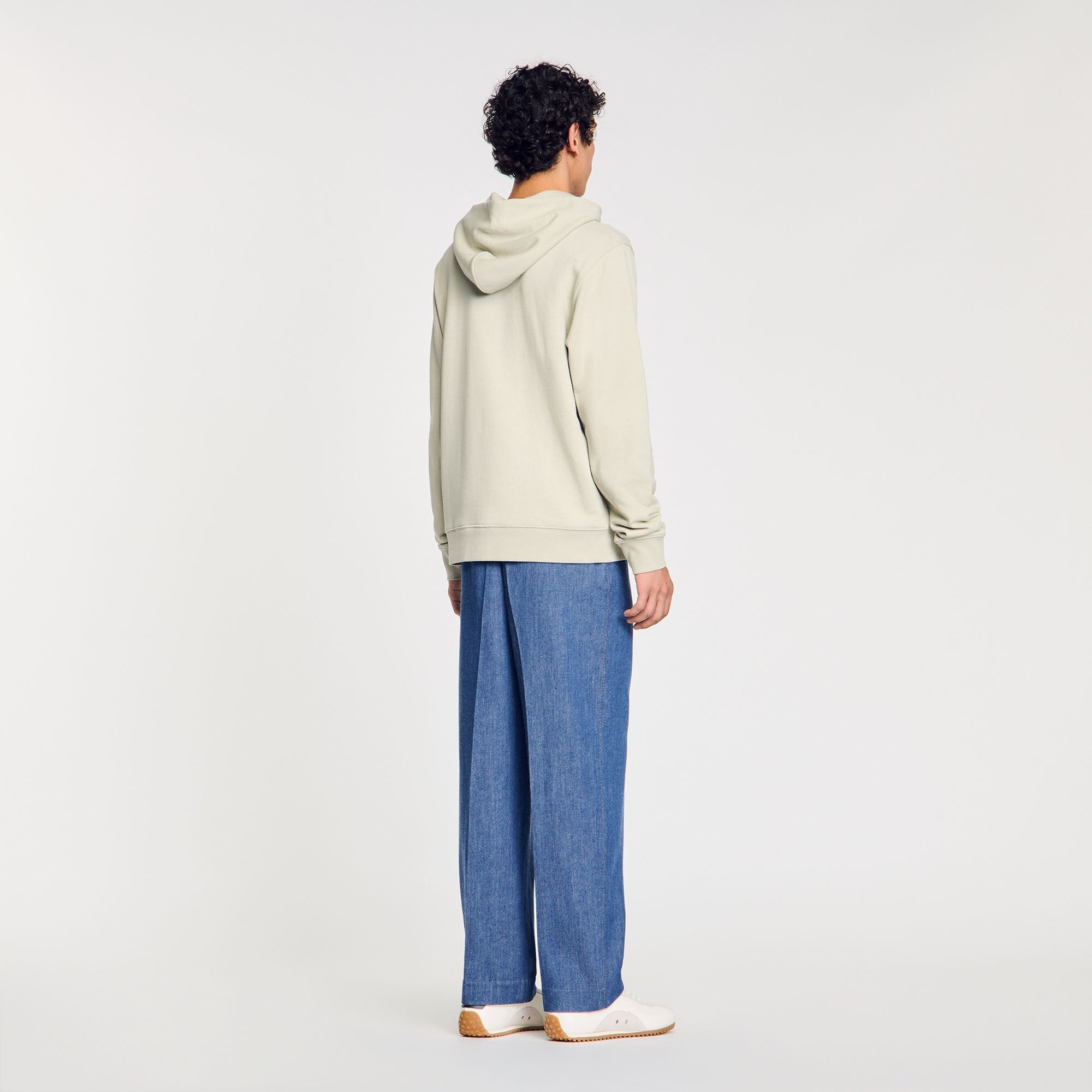 Sandro / Logo hoodie Light Kaki.