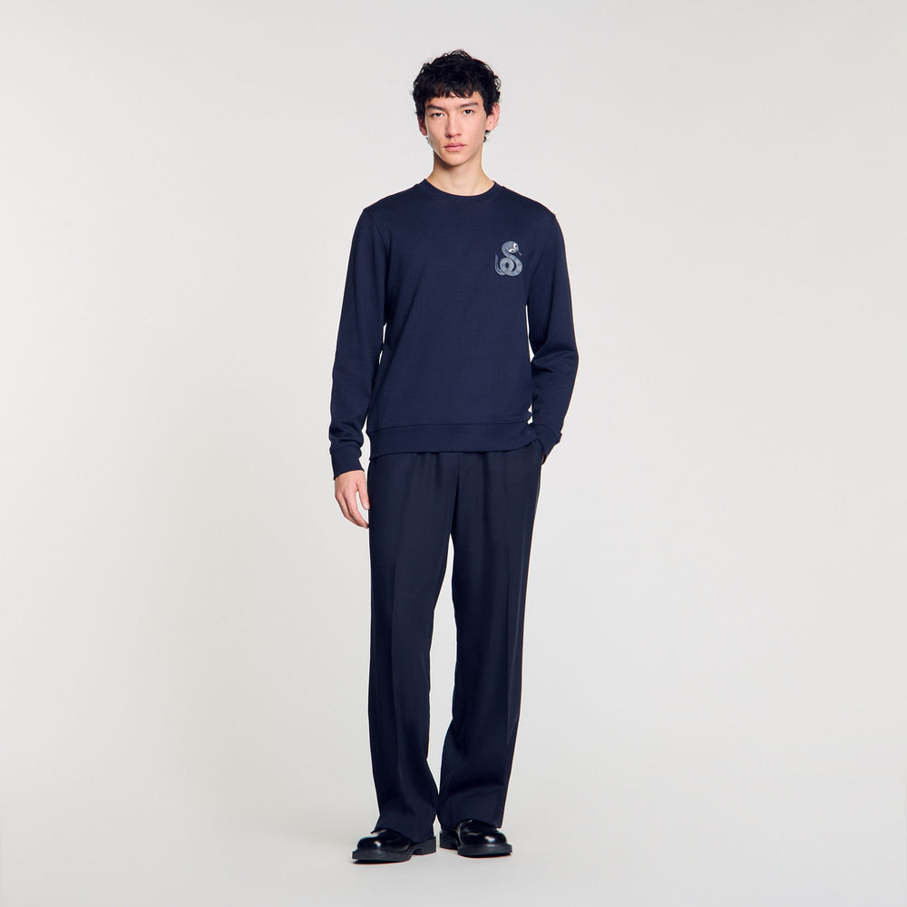 Sandro / Jacket with snake detail Midnight Blue