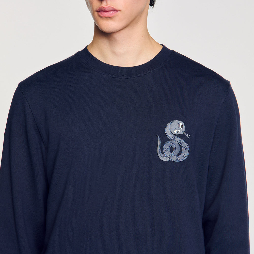 Sandro / Jacket with snake detail Midnight Blue