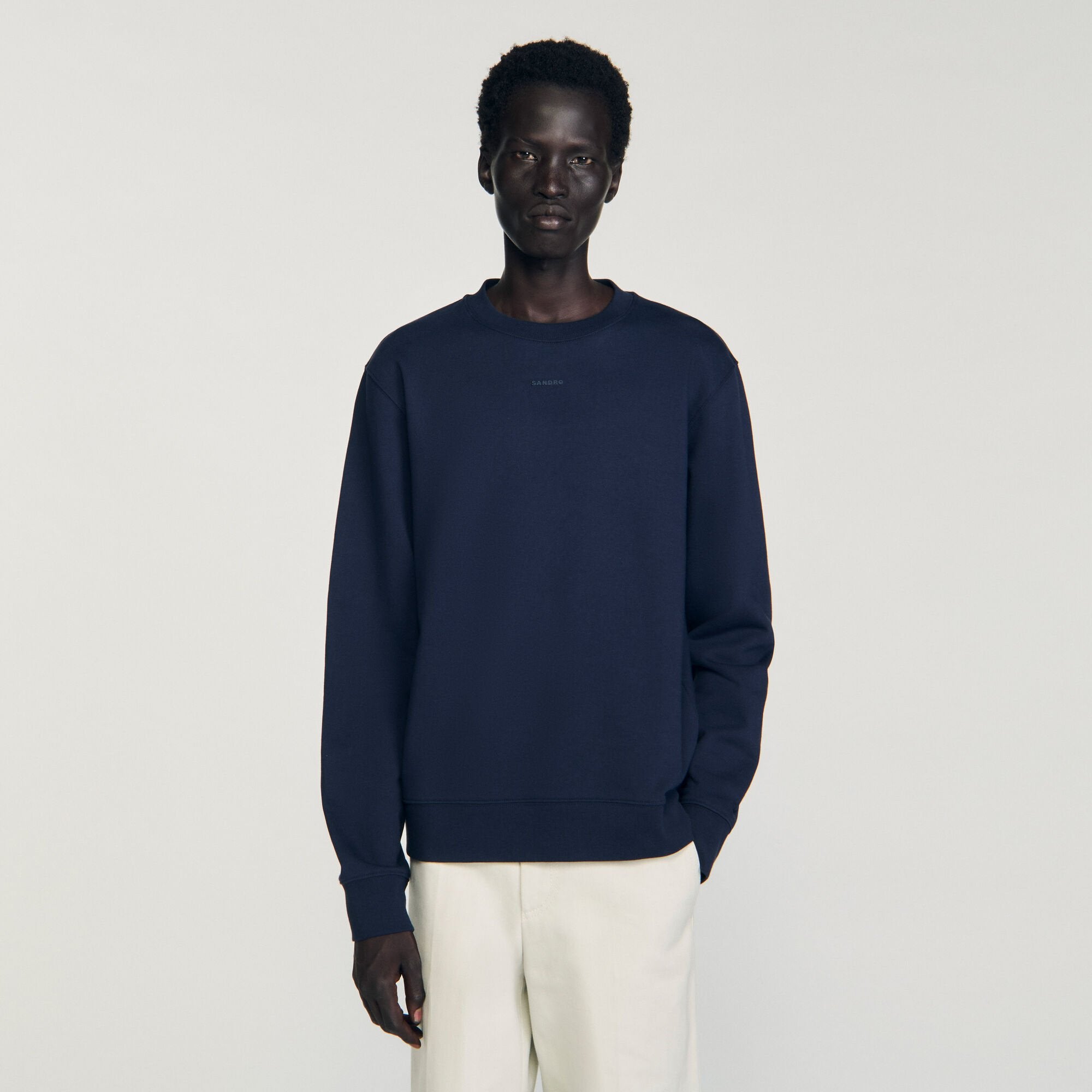 Sandro / Logo sweatshirt Midnight Blue