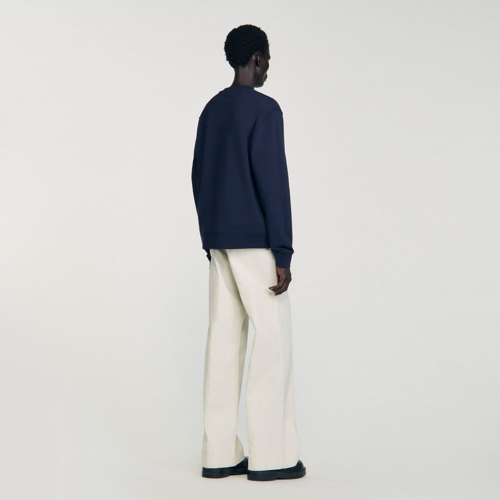 Sandro / Logo sweatshirt Midnight Blue