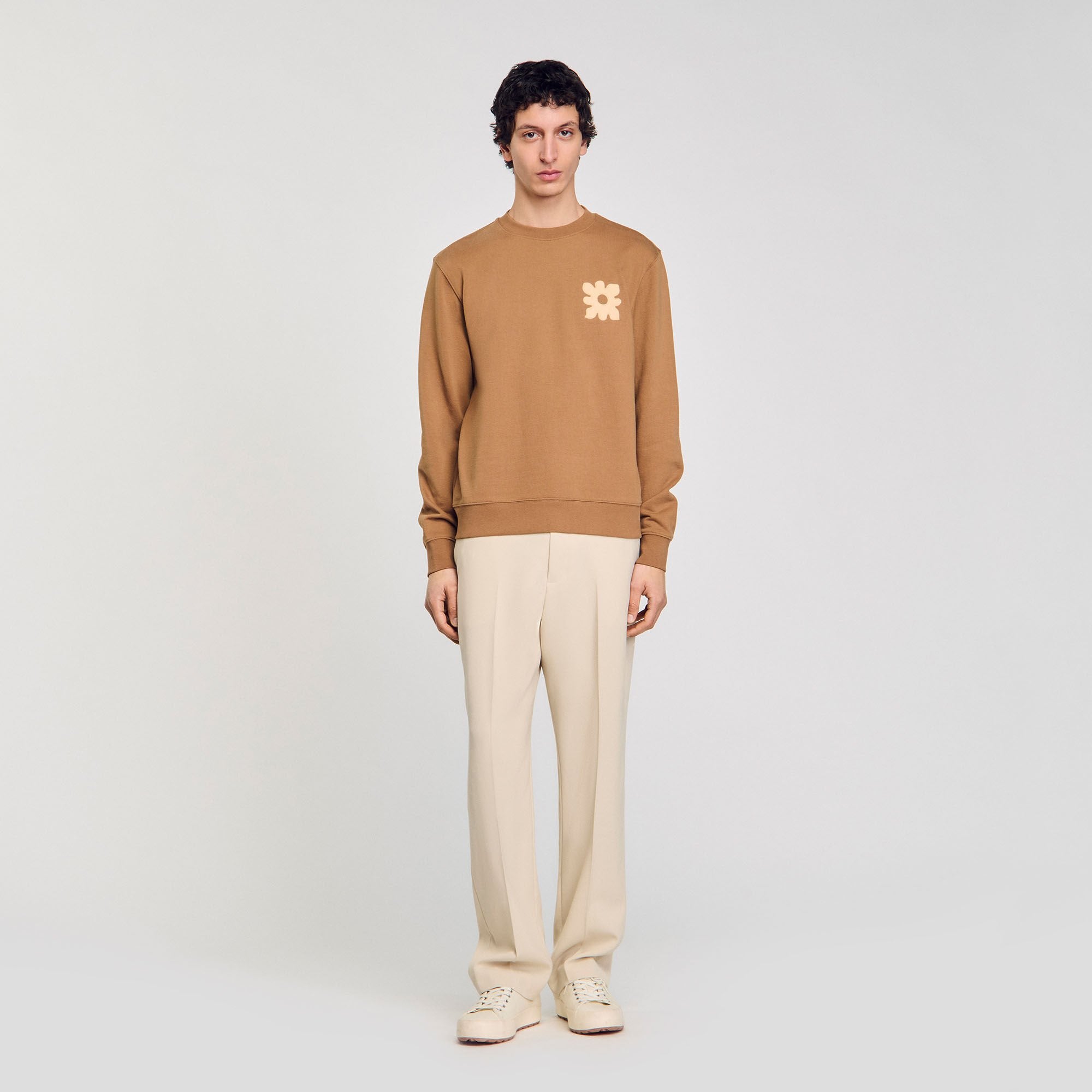 Sandro / Sweatshirt with flower patch Nut