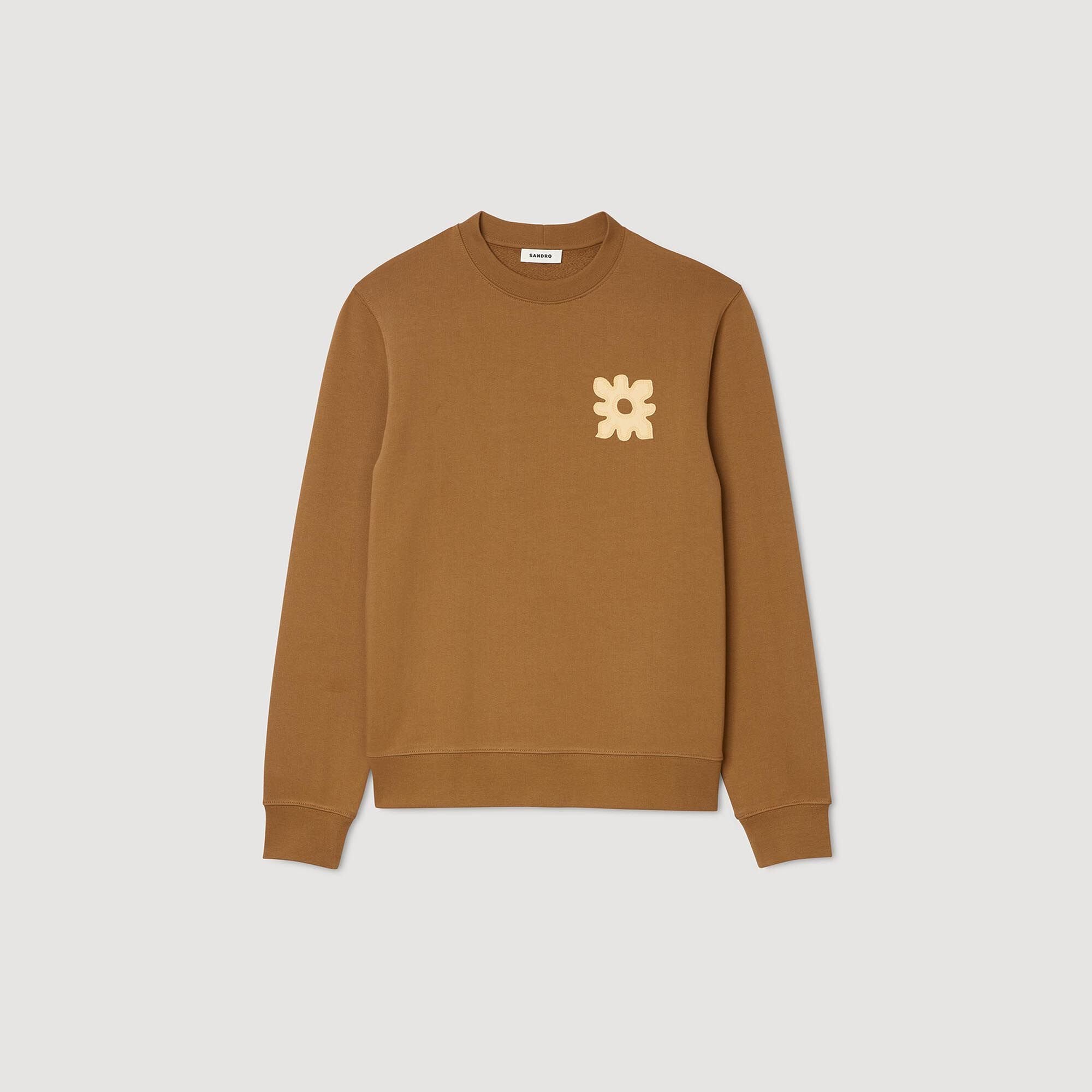 Sandro / Sweatshirt with flower patch Nut