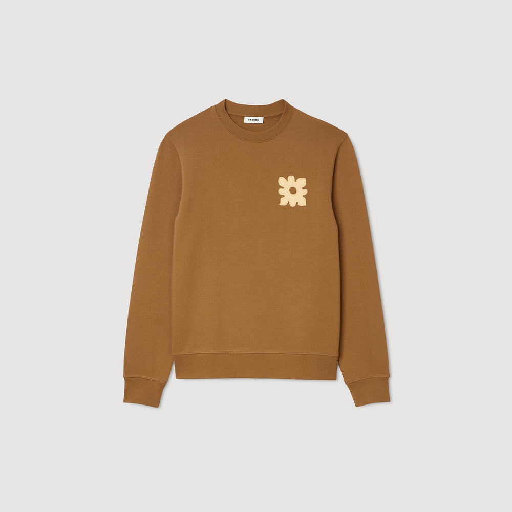 Sandro / Sweatshirt with flower patch Nut