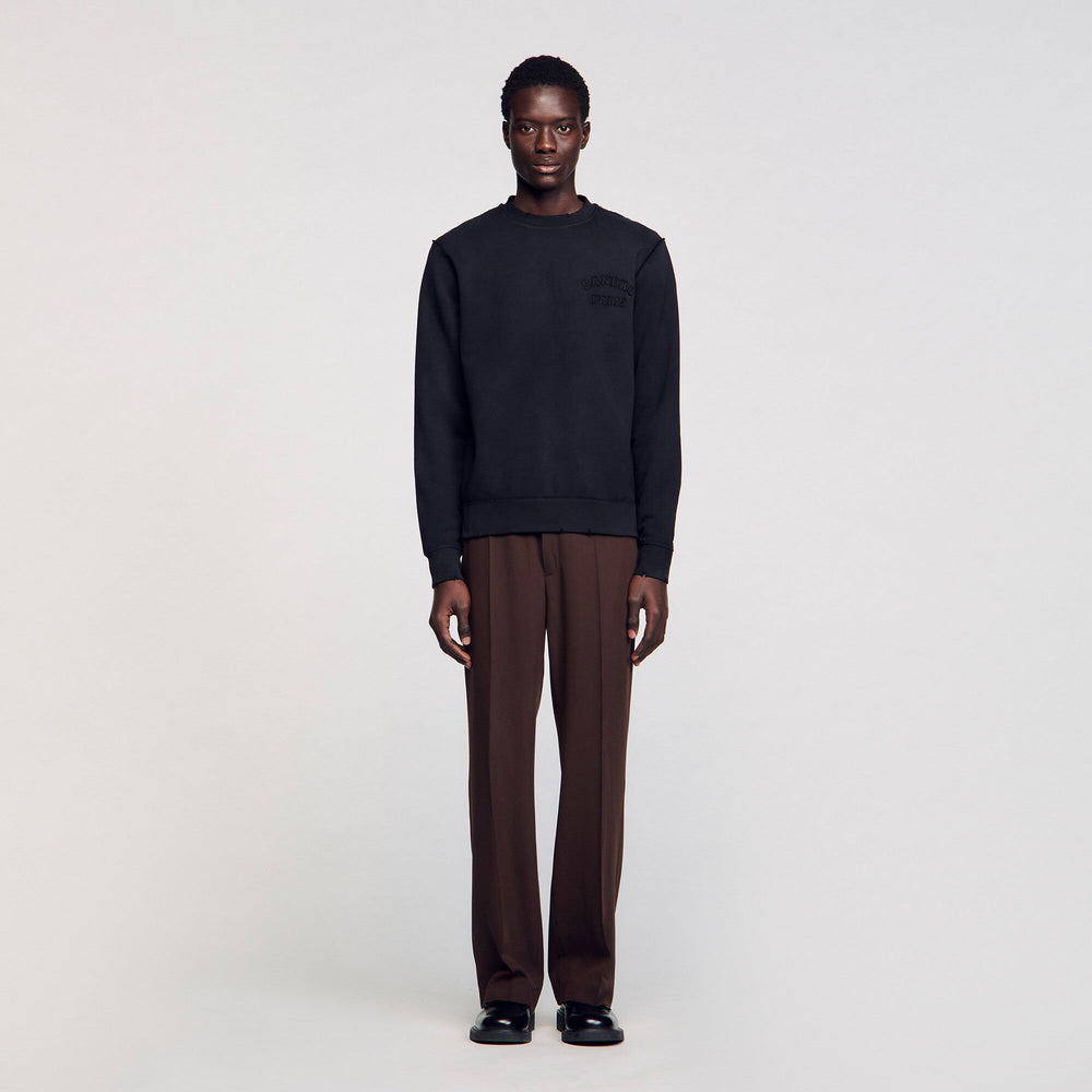 Sandro / Patch sweatshirt Black