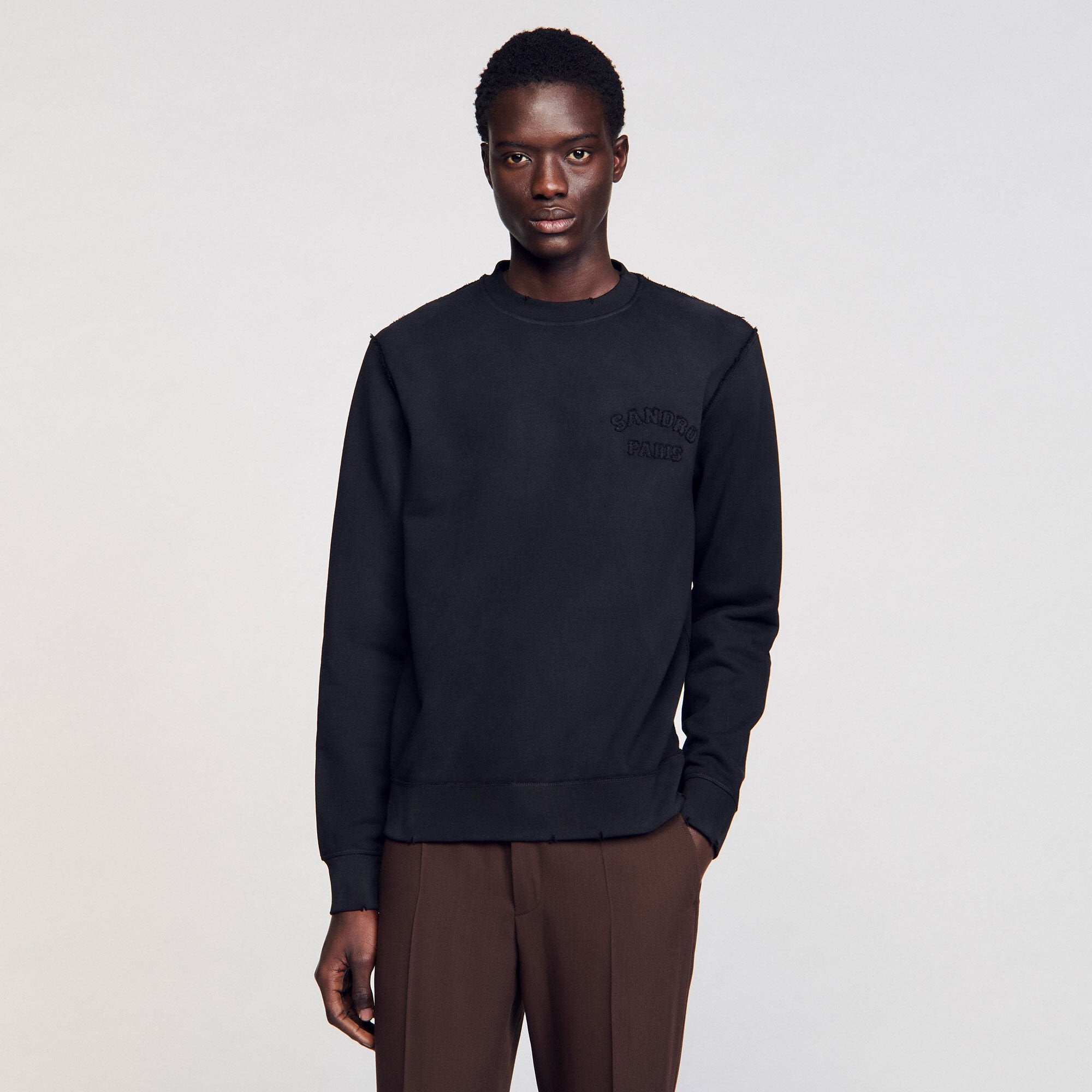 Sandro / Patch sweatshirt Black