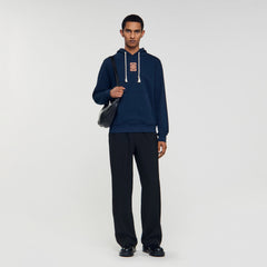 Sandro / Leather patch sweatshirt Navy Blue