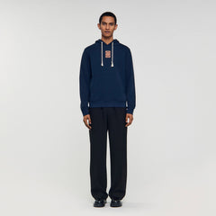 Sandro / Leather patch sweatshirt Navy Blue