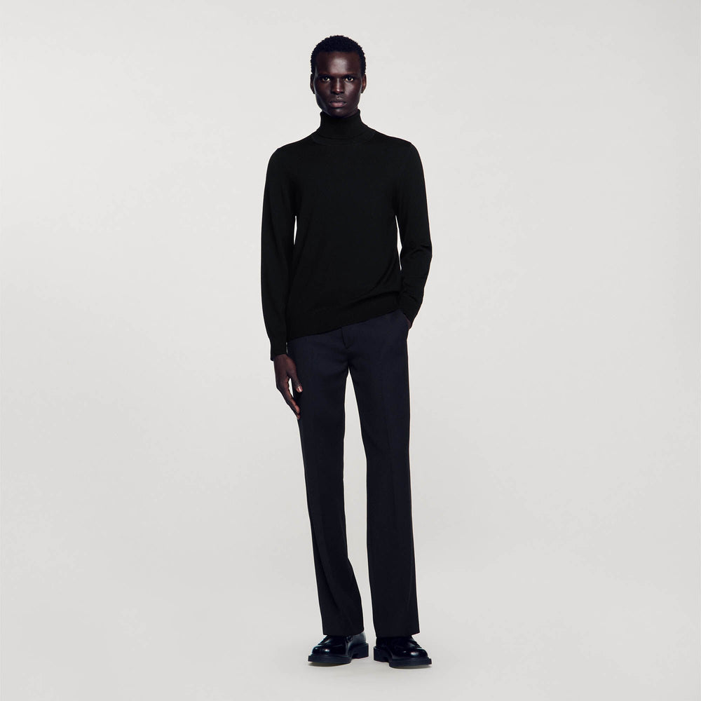 Sandro / Turtleneck wool sweater Black