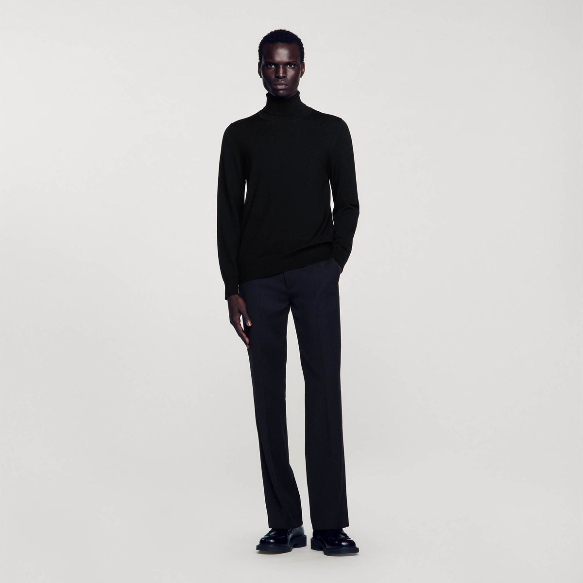 Sandro / Turtleneck wool sweater Black