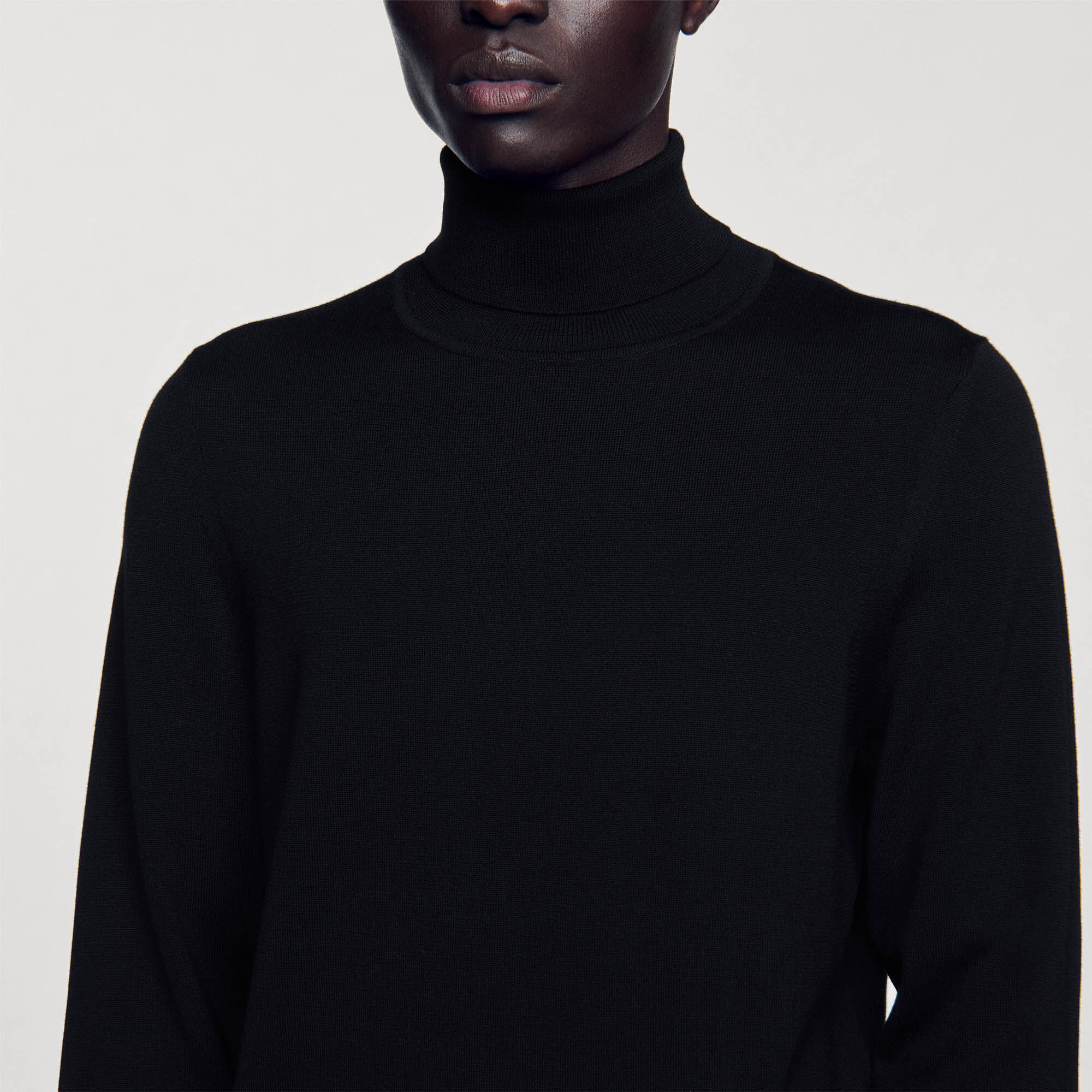 Sandro / Turtleneck wool sweater Black