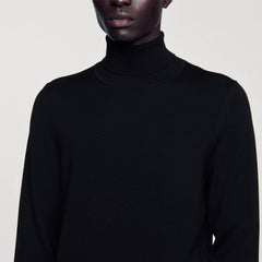 Sandro / Turtleneck wool sweater Black