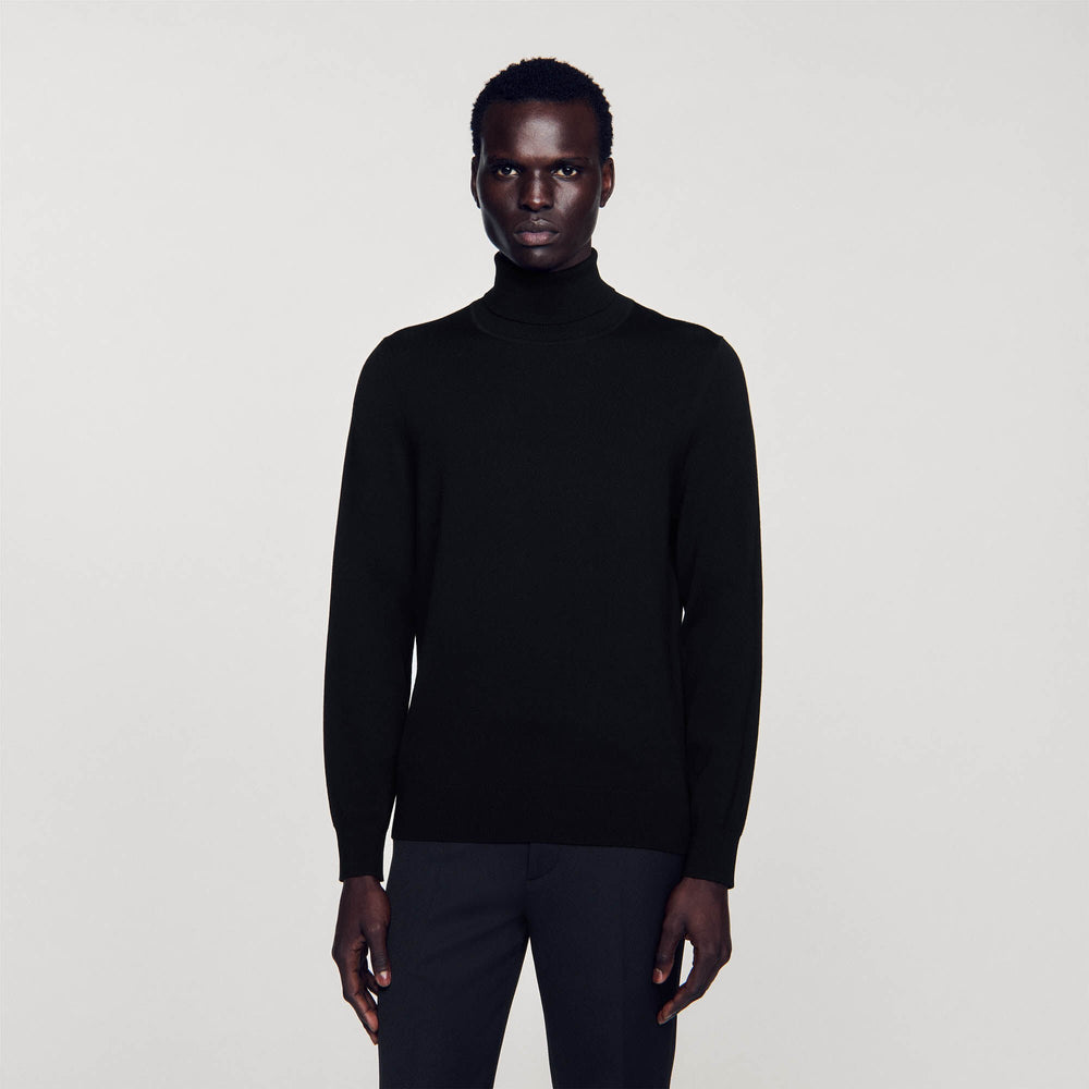 Sandro / Turtleneck wool sweater Black