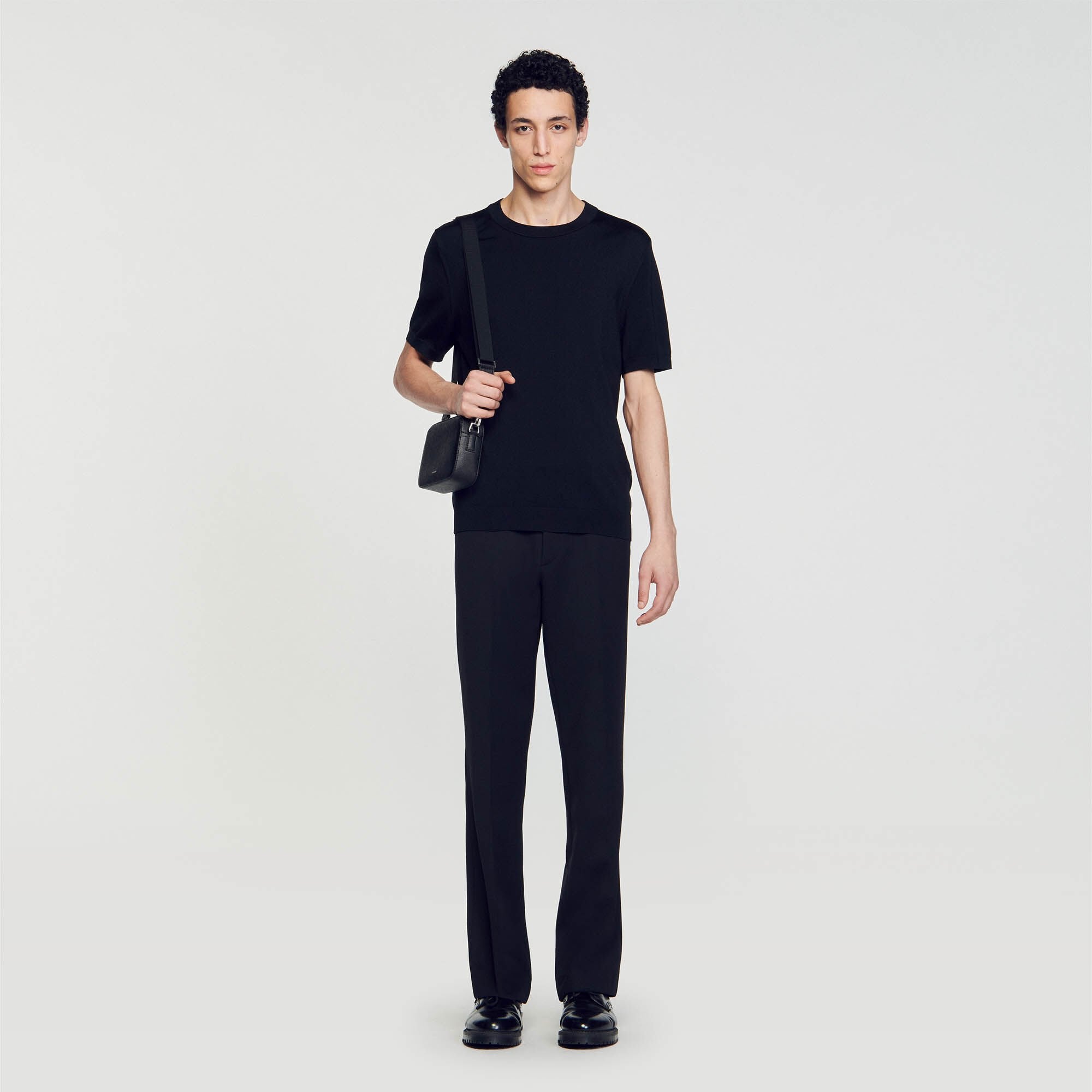 Sandro / Knitted T-shirt Black