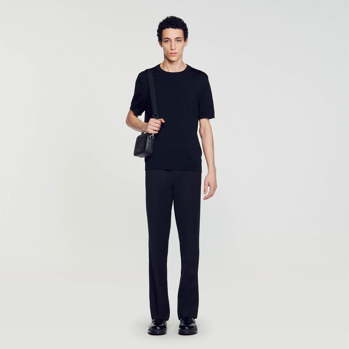 Sandro / Knitted T-shirt Black