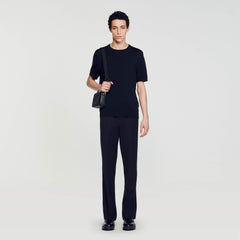 Sandro / Knitted T-shirt Black
