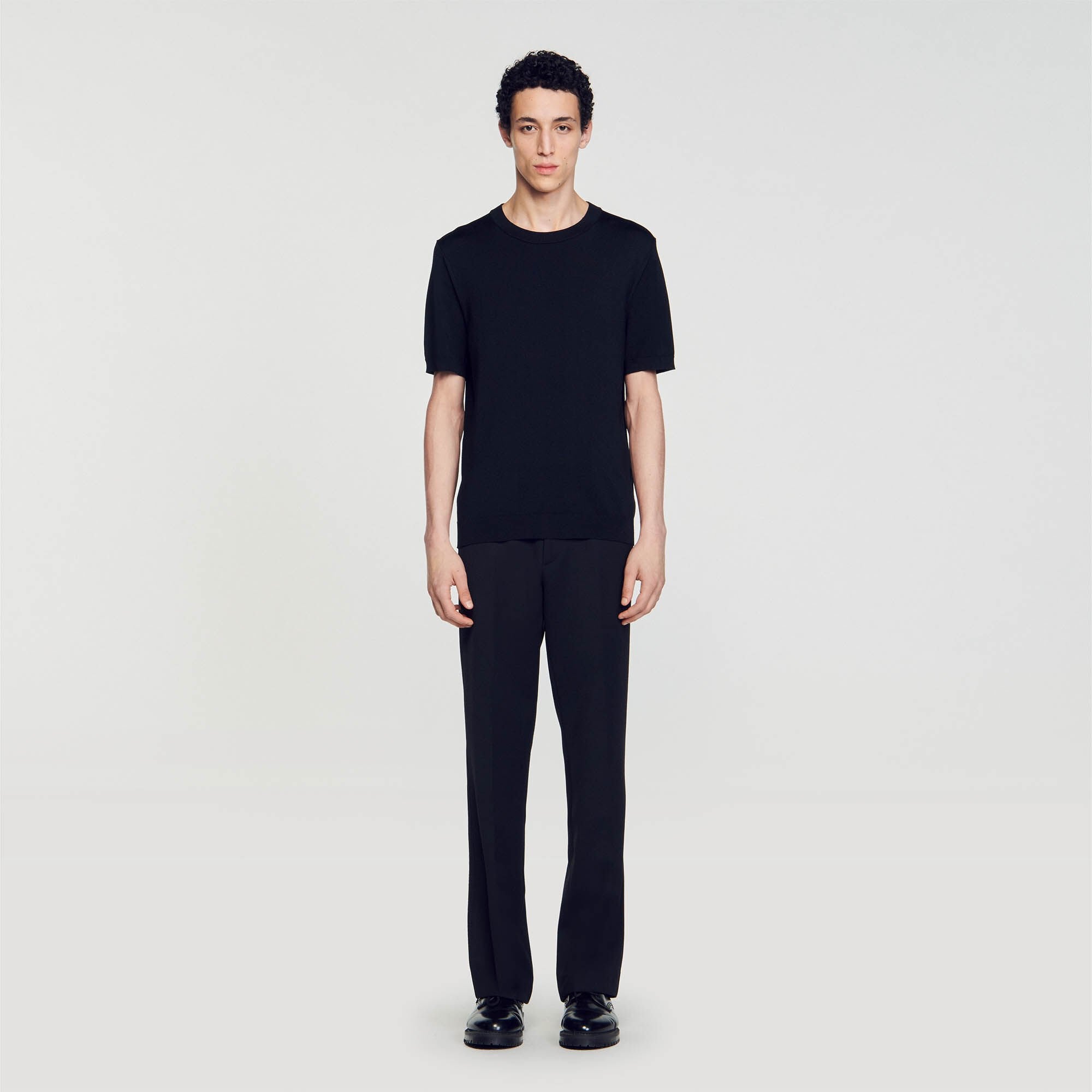 Sandro / Knitted T-shirt Black