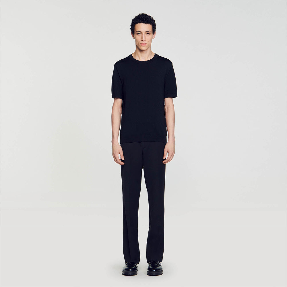 Sandro / Knitted T-shirt Black