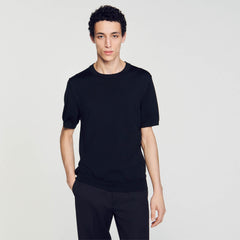 Sandro / Knitted T-shirt Black