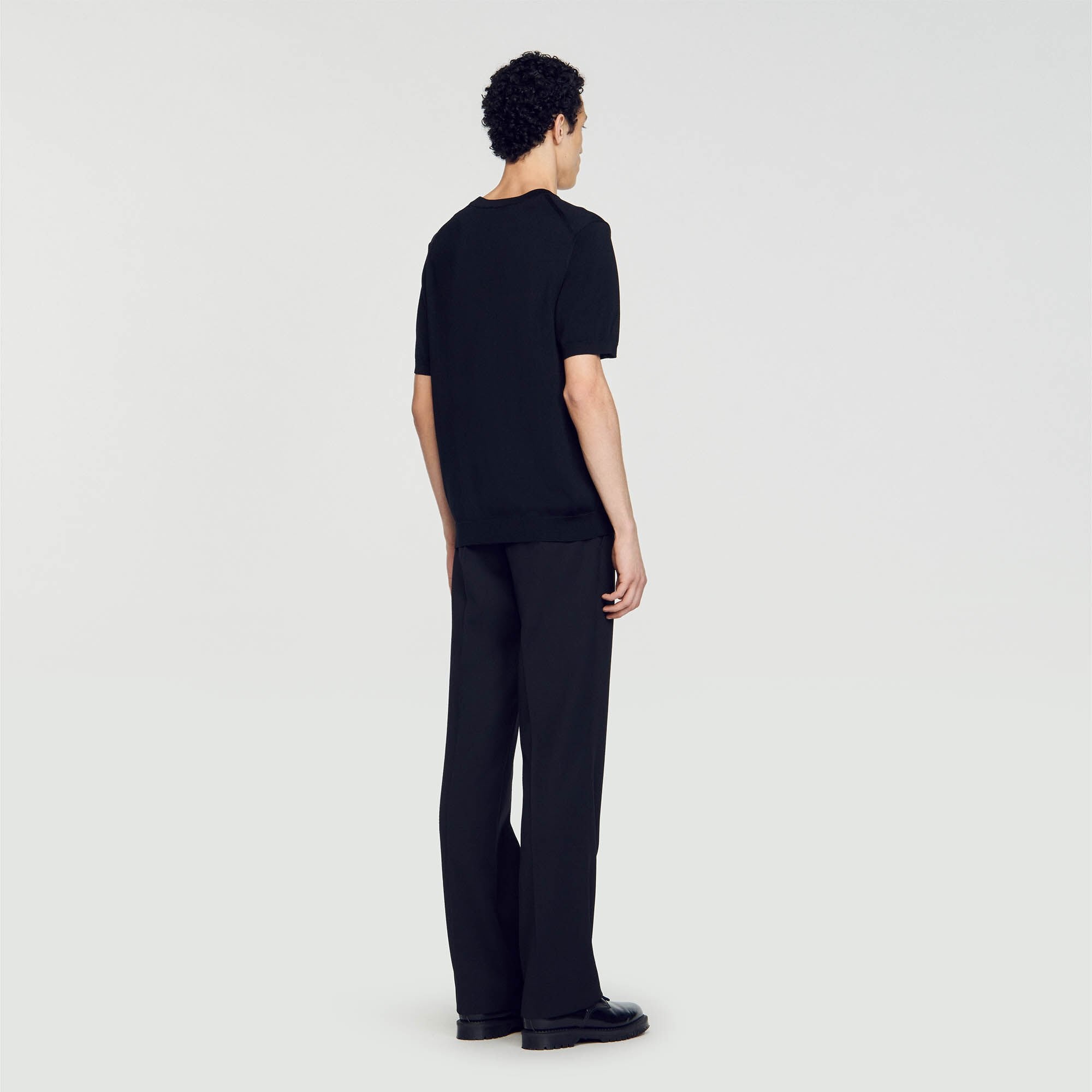 Sandro / Knitted T-shirt Black
