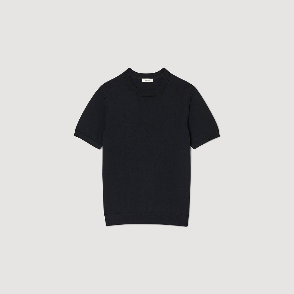 Sandro / Knitted T-shirt Black