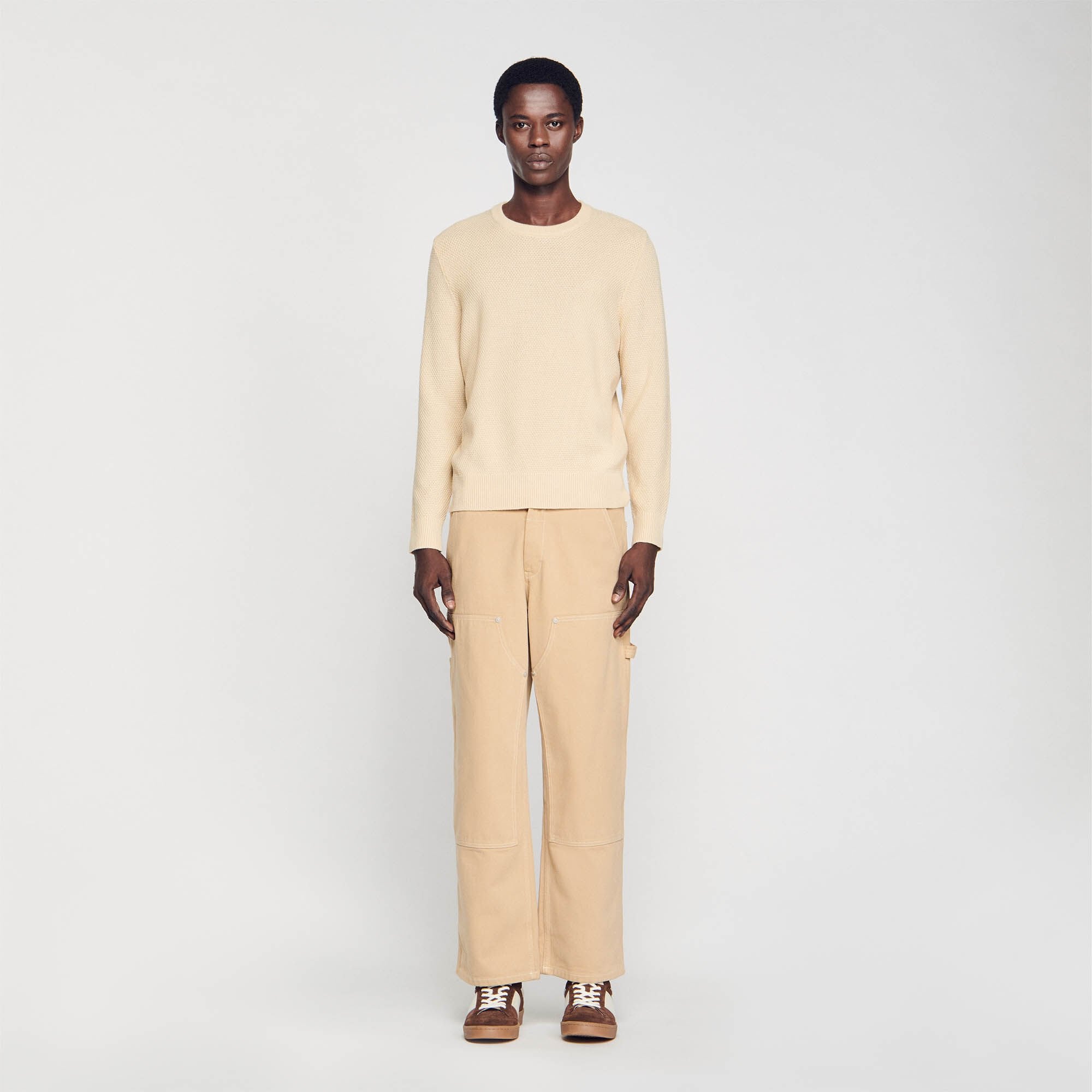 Sandro / Wool sweater Off White / Mastic