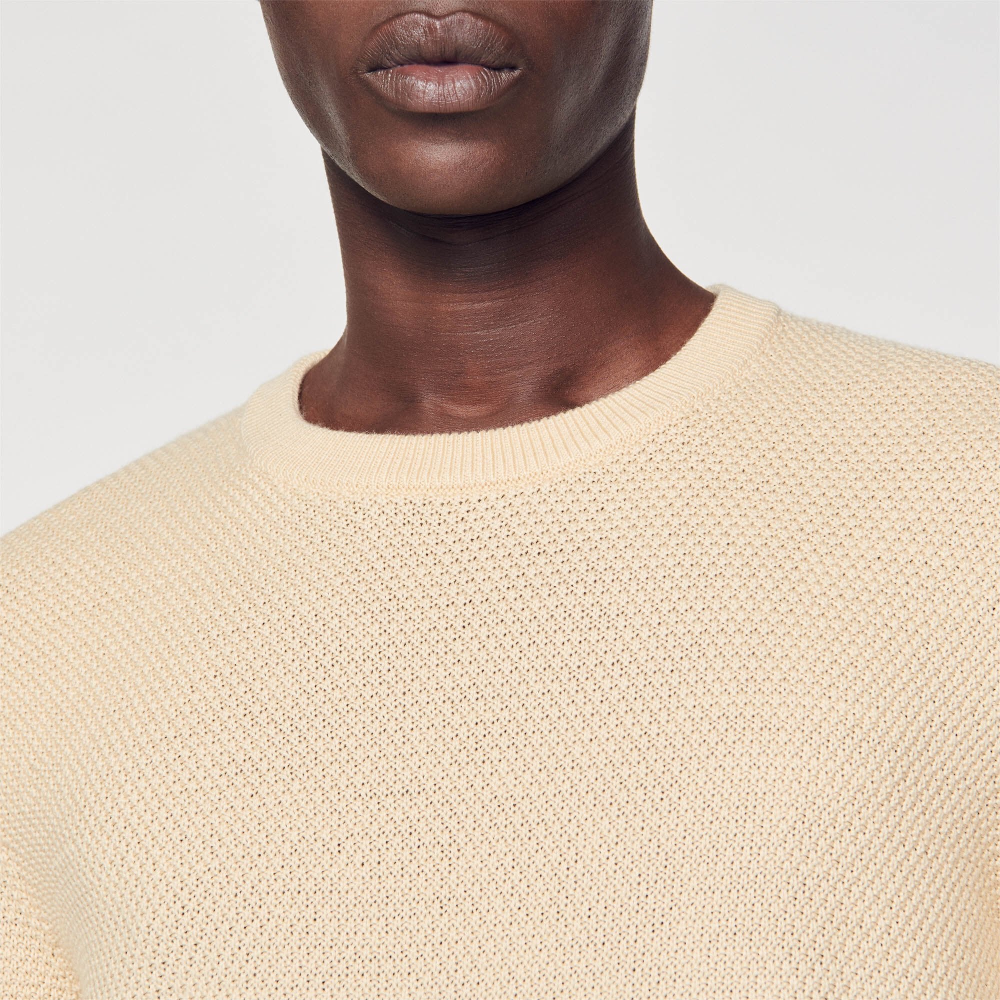 Sandro / Wool sweater Off White / Mastic
