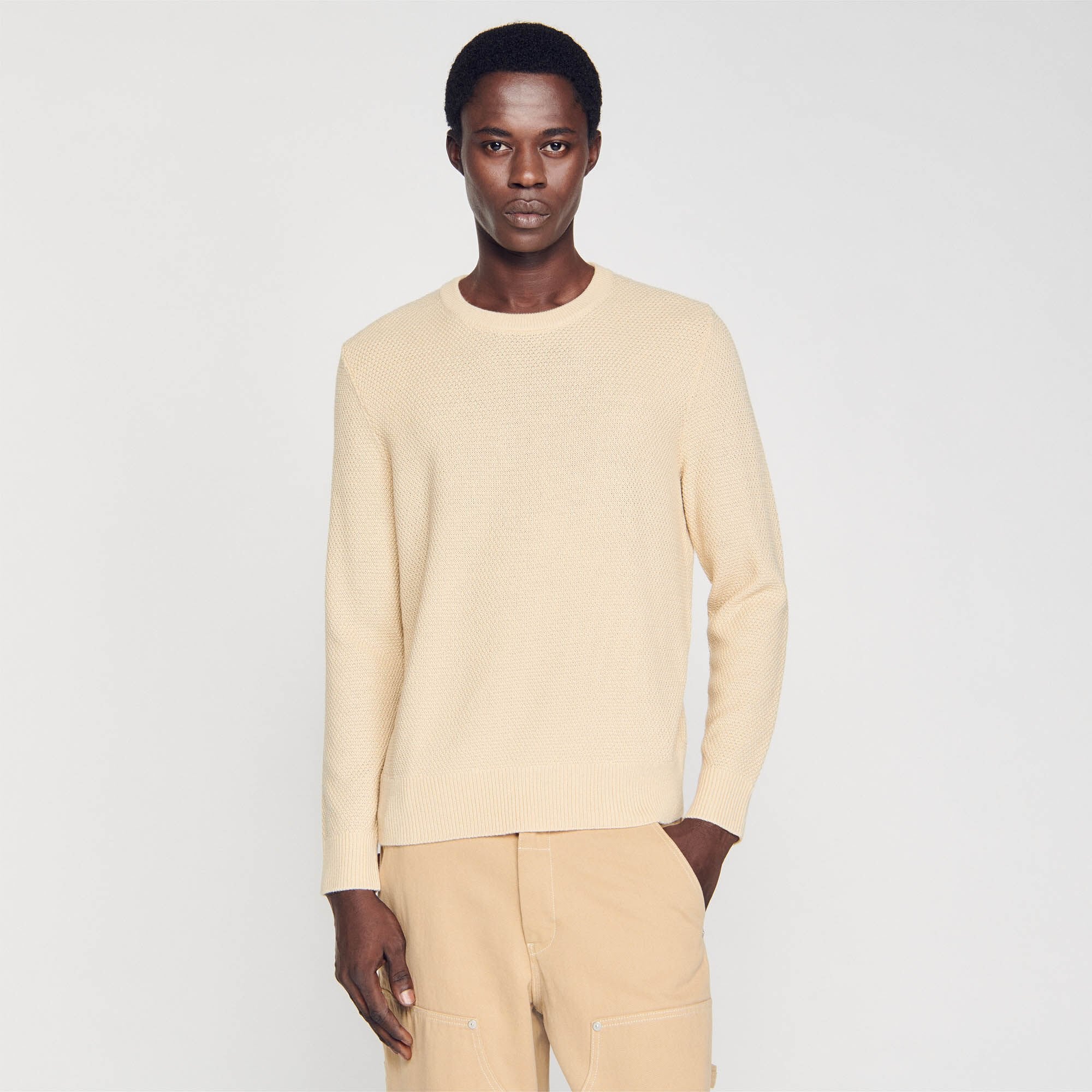 Sandro / Wool sweater Off White / Mastic