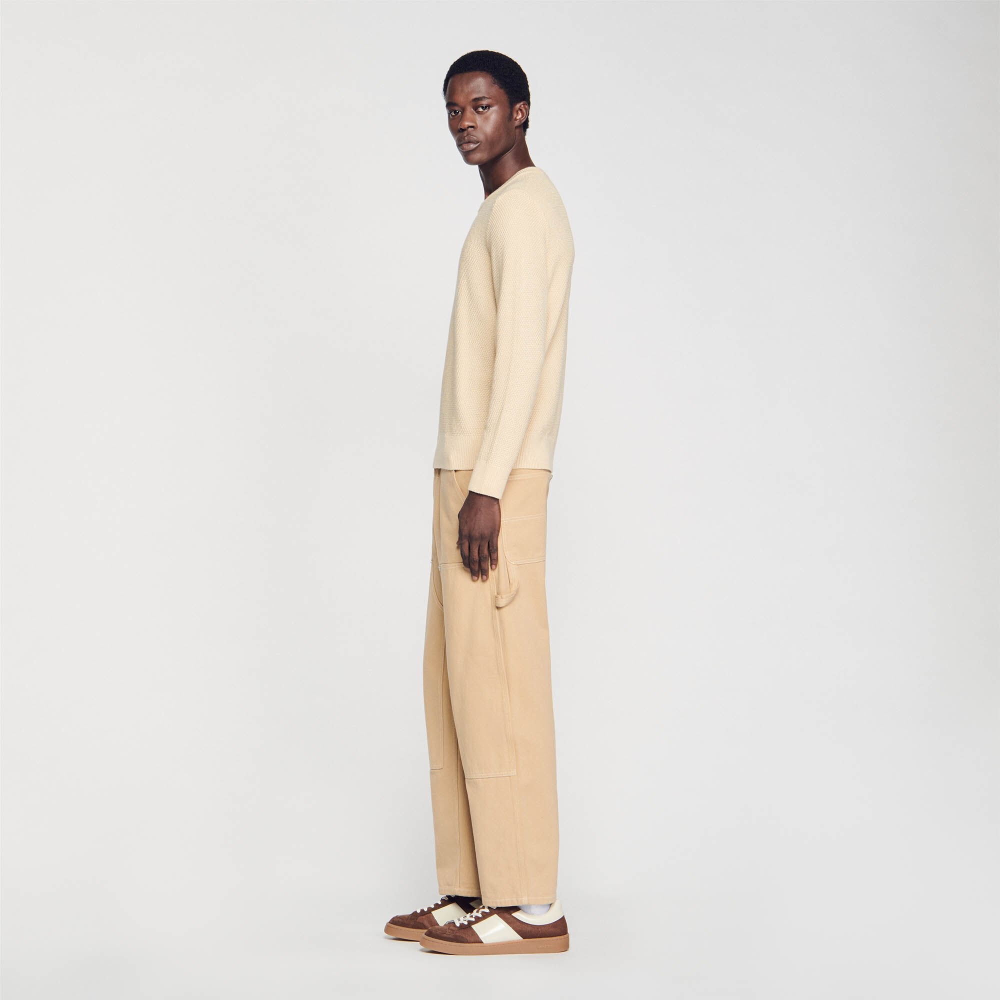 Sandro / Wool sweater Off White / Mastic
