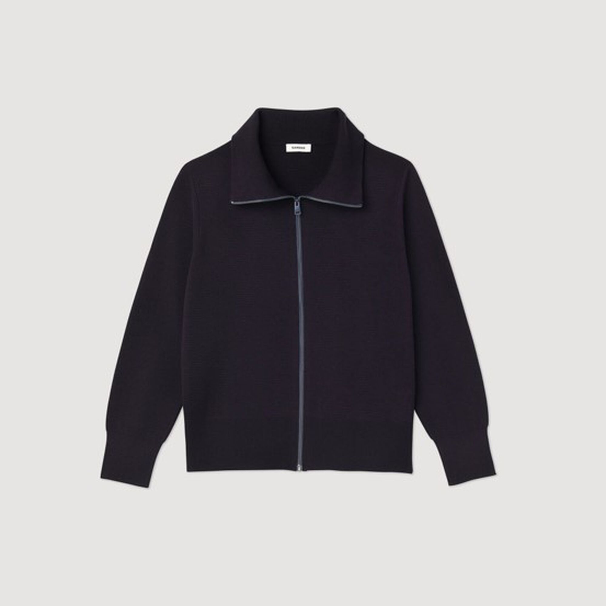 Sandro / Zip-up wool cardigan Navy Blue