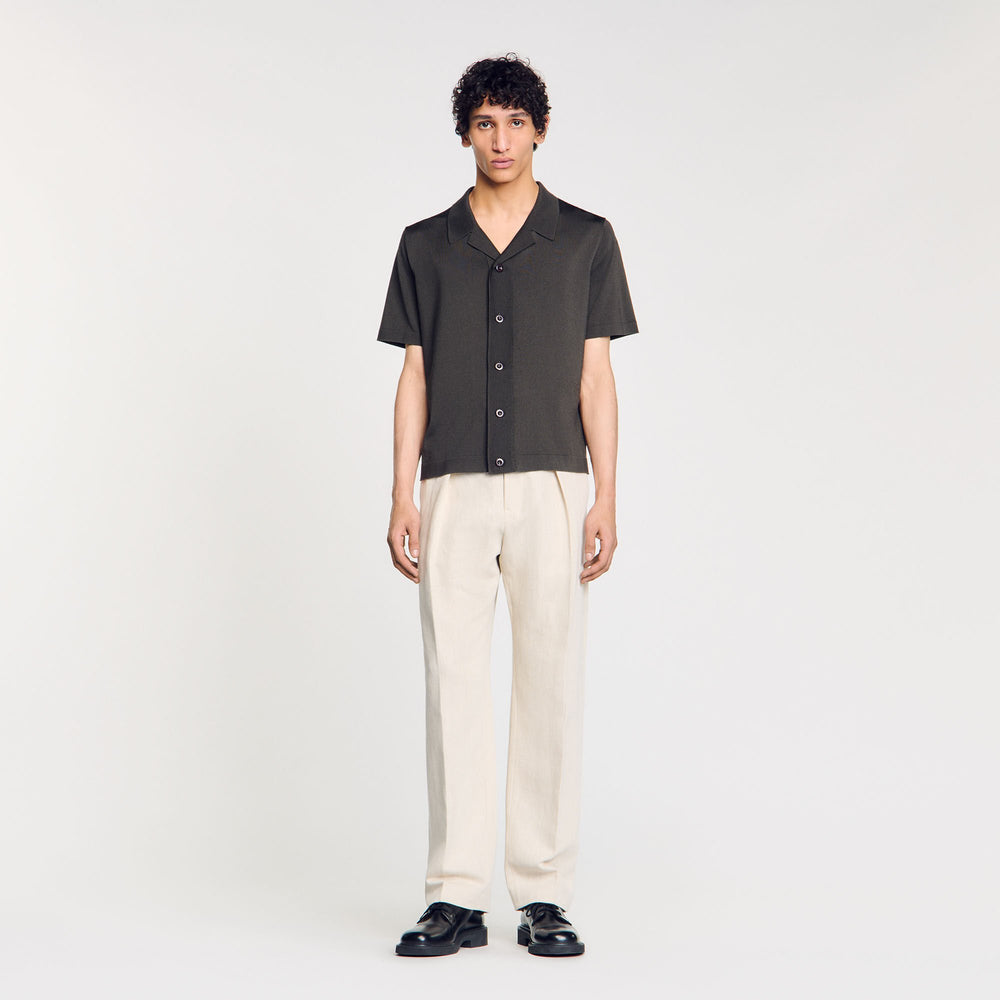 Sandro / Short-sleeved shirt Dark Kaki.