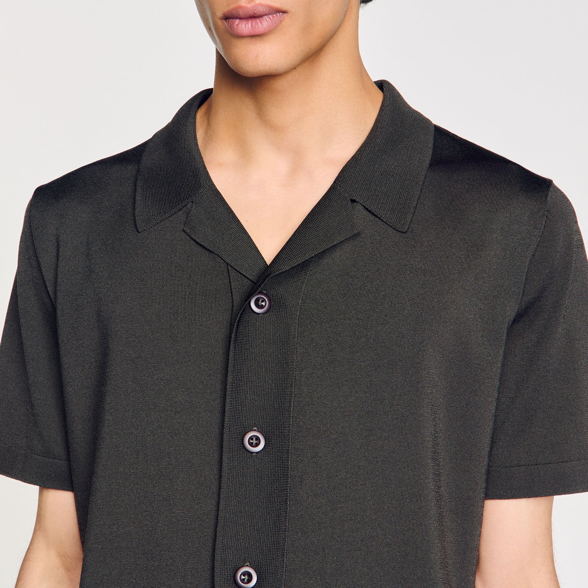 Sandro / Short-sleeved shirt Dark Kaki.