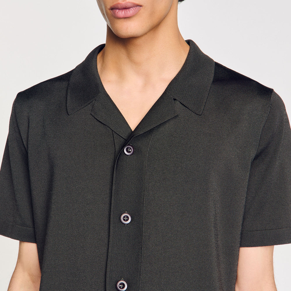 Sandro / Short-sleeved shirt Dark Kaki.