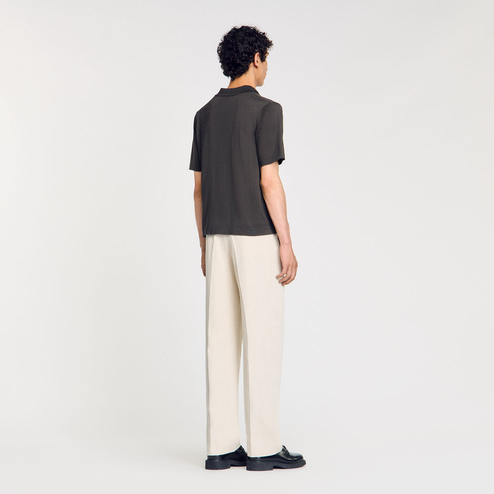 Sandro / Short-sleeved shirt Dark Kaki.