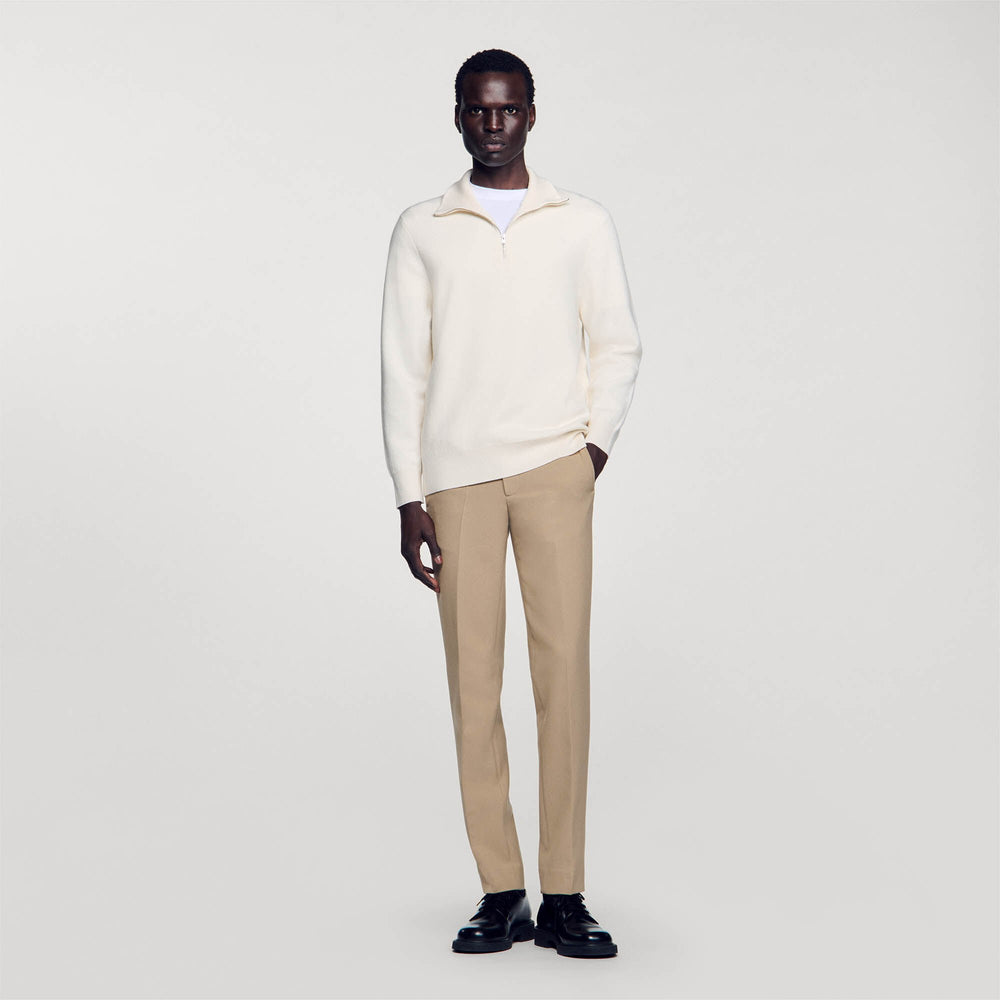Sandro / Half-Zip sweater Ecru