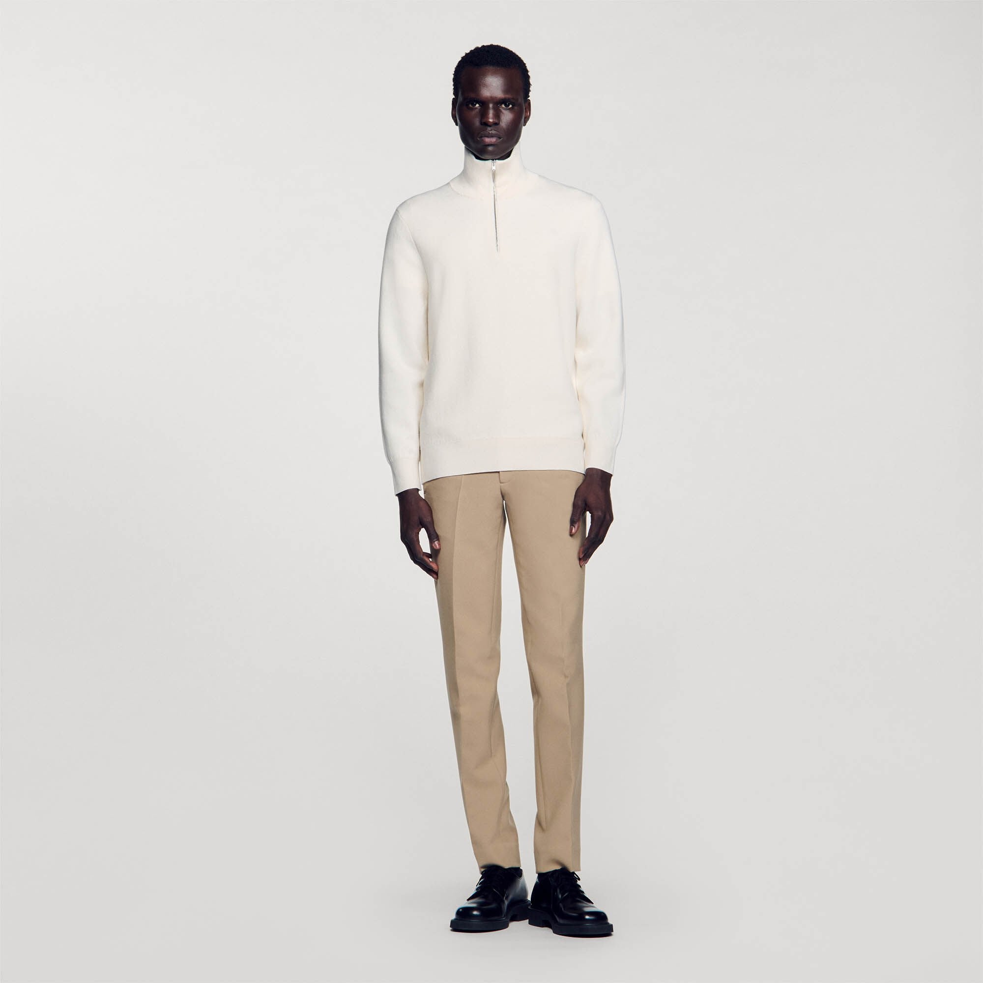 Sandro / Half-Zip sweater Ecru