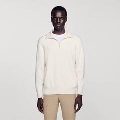 Sandro / Half-Zip sweater Ecru