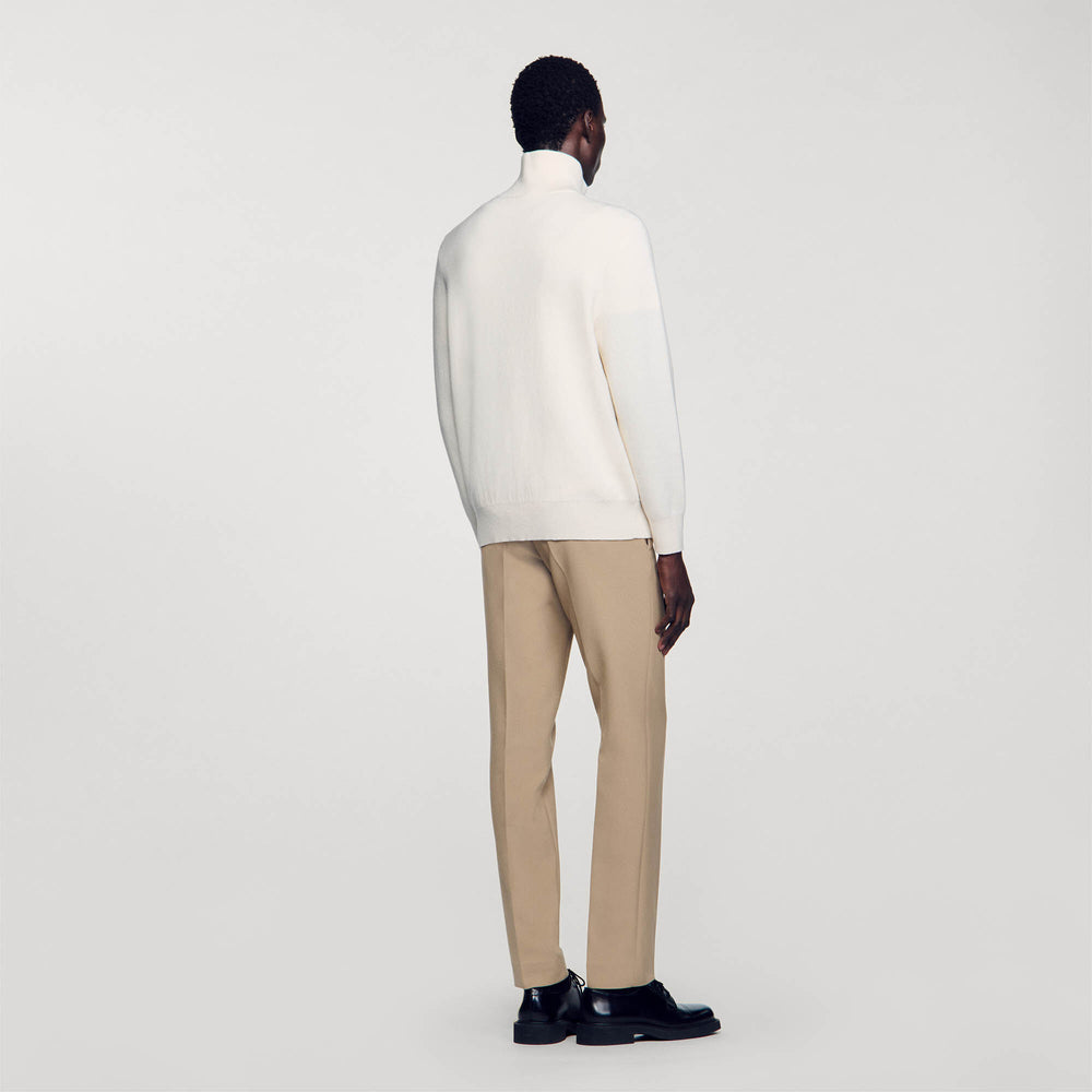 Sandro / Half-Zip sweater Ecru