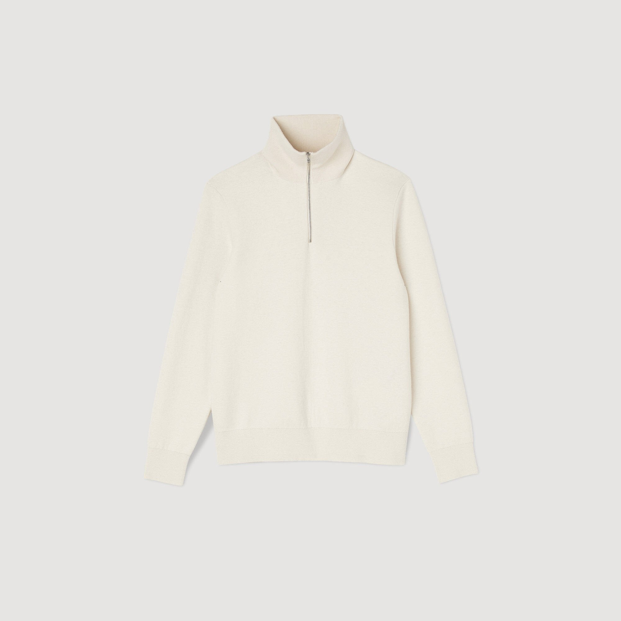 Sandro / Half-Zip sweater Ecru