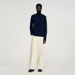Sandro / Wool and cashmere turtleneck Midnight Blue
