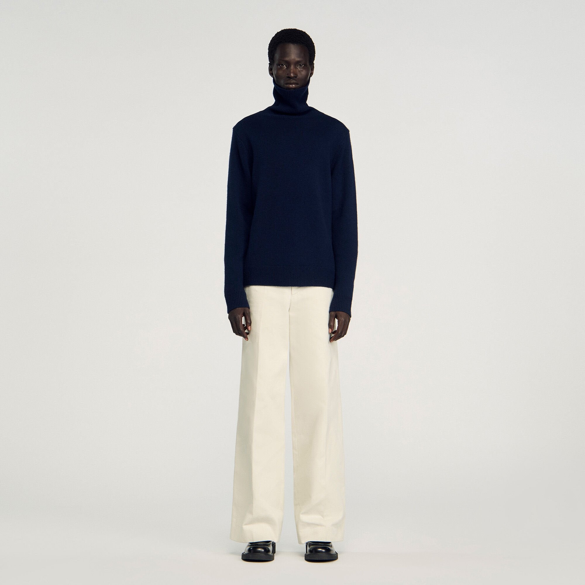 Sandro / Wool and cashmere turtleneck Midnight Blue