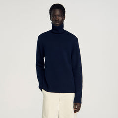 Sandro / Wool and cashmere turtleneck Midnight Blue