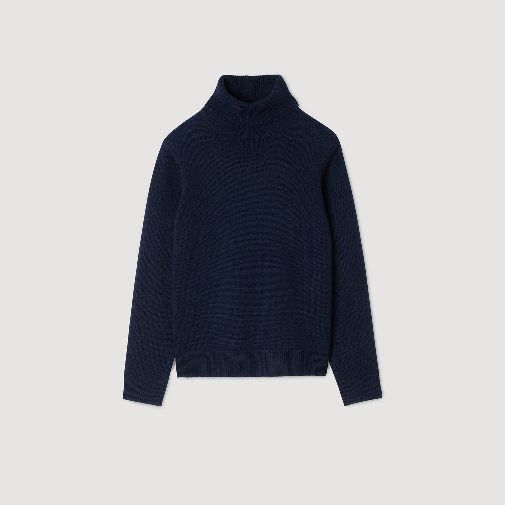 Sandro / Wool and cashmere turtleneck Midnight Blue