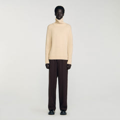 Sandro / Wool and cashmere turtleneck Beige