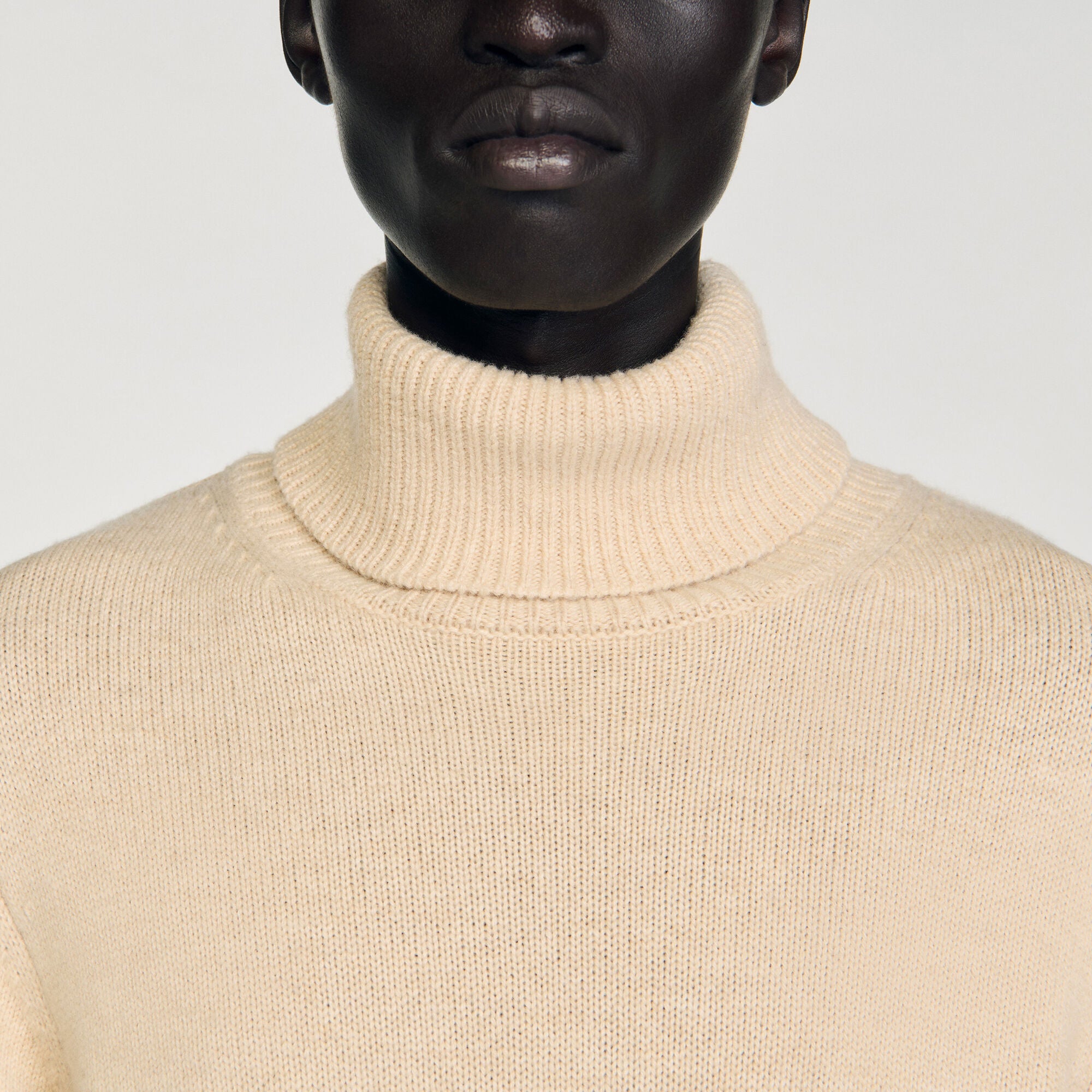Sandro / Wool and cashmere turtleneck Beige