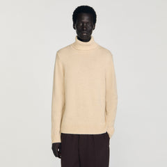 Sandro / Wool and cashmere turtleneck Beige