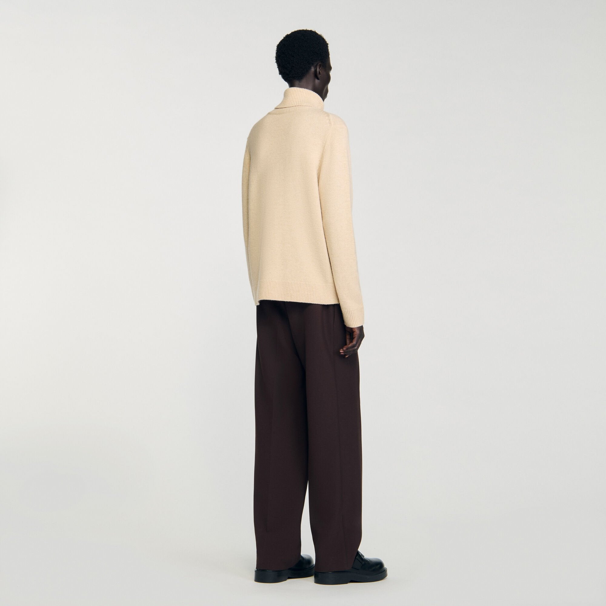 Sandro / Wool and cashmere turtleneck Beige