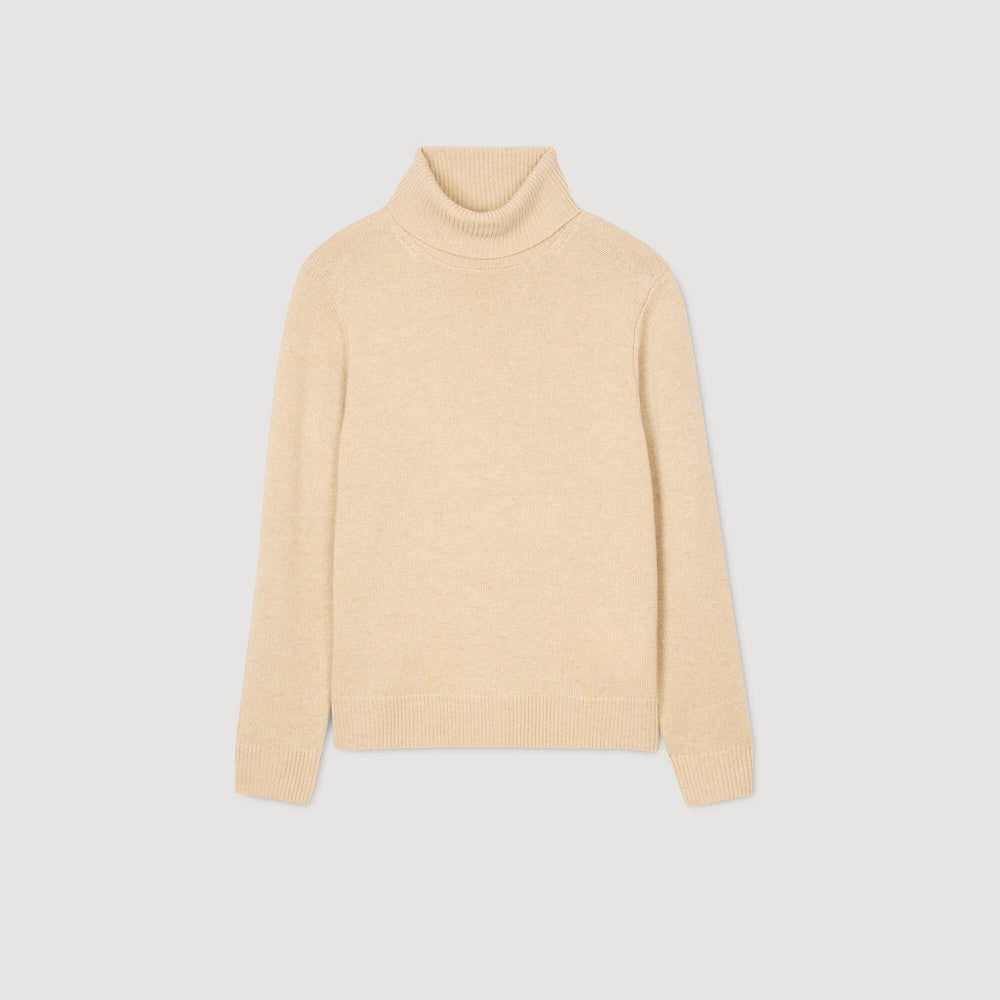 Sandro / Wool and cashmere turtleneck Beige