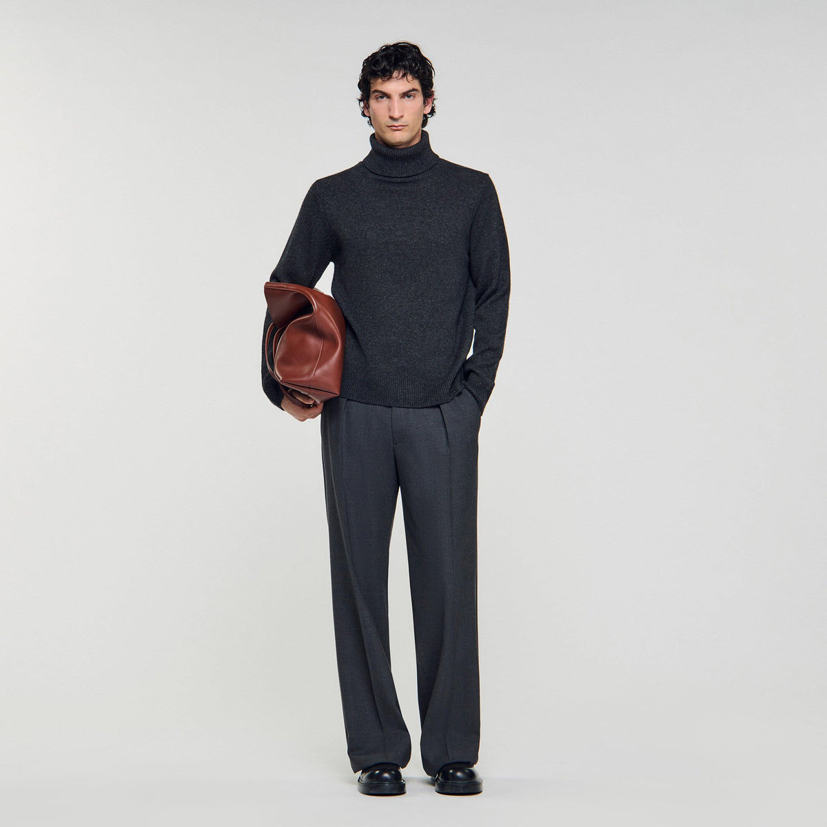 Sandro / Wool and cashmere turtleneck Dark Grey
